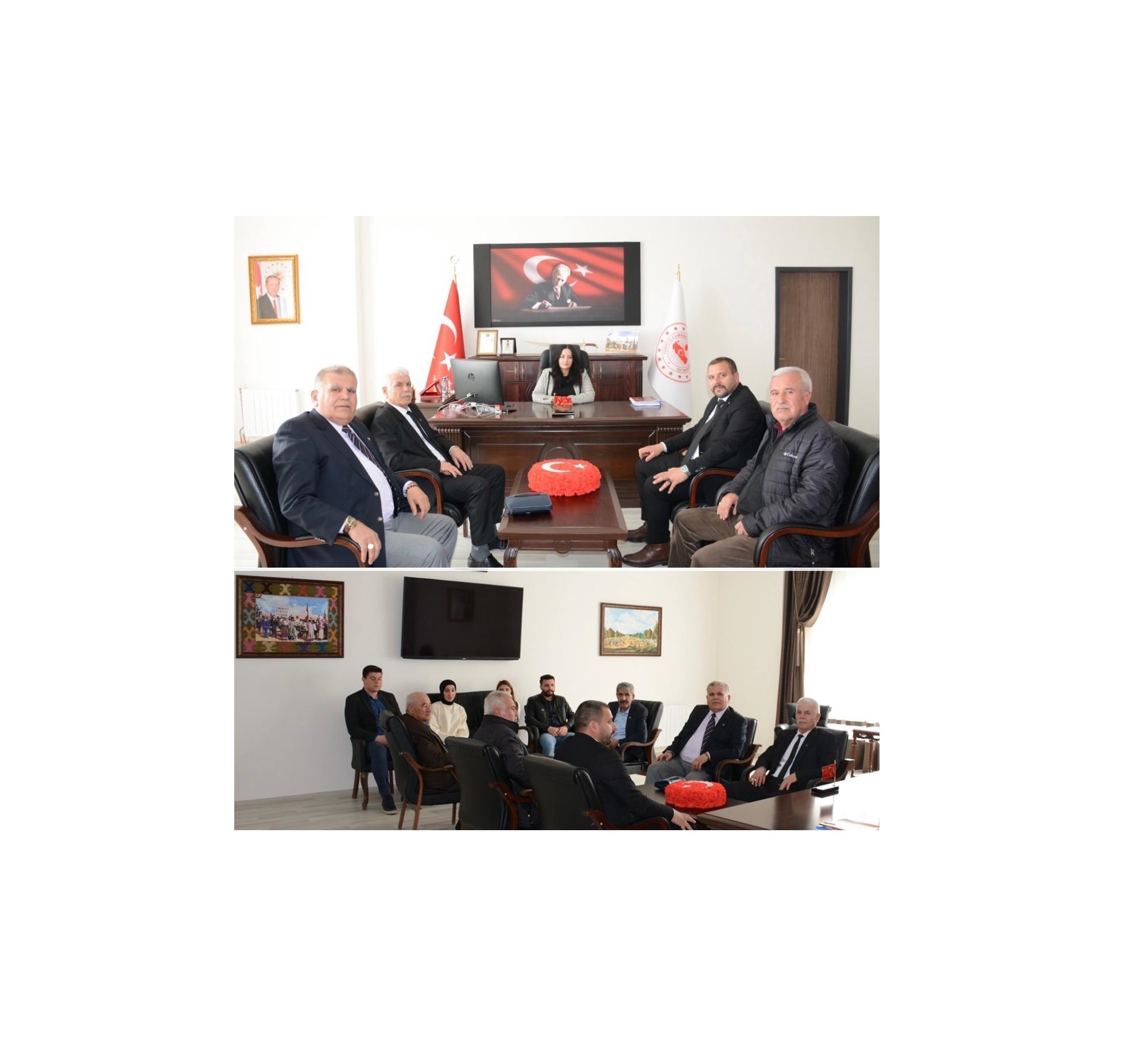 MHP Eşme İlçe Başkanı ve adayları, Eşme Kaymakamı'nı ziyaret etti