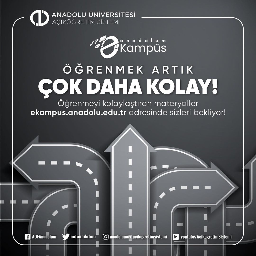 Anadolu Üniversitesi, öğrencilere eKampüs sistemiyle uzaktan eğitim fırsatı sunuyor.