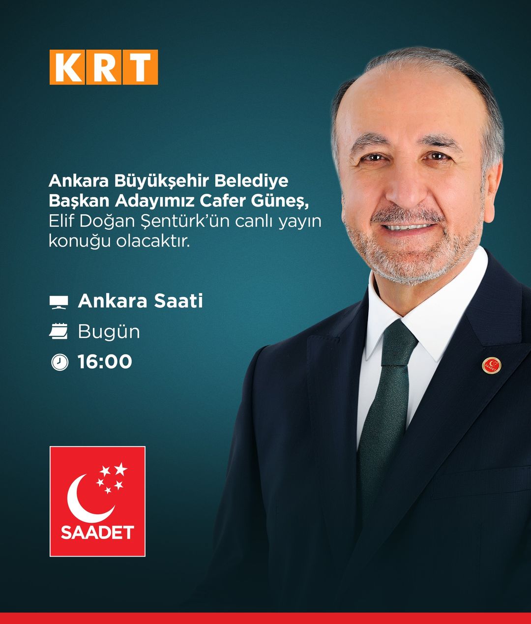 Ankara Büyükşehir Belediye Başkan Adayı Cafer Güneş Yerel Televizyonda Programa Katılıyor