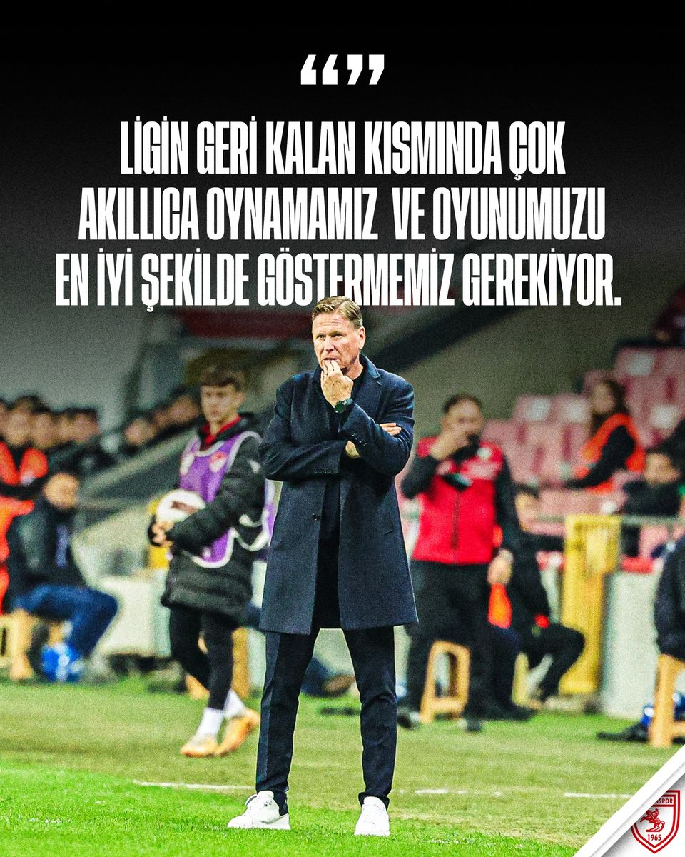 Samsunspor Teknik Direktörü Markus Gisdol, Siltaş Yapı Pendikspor maçını değerlendirdi