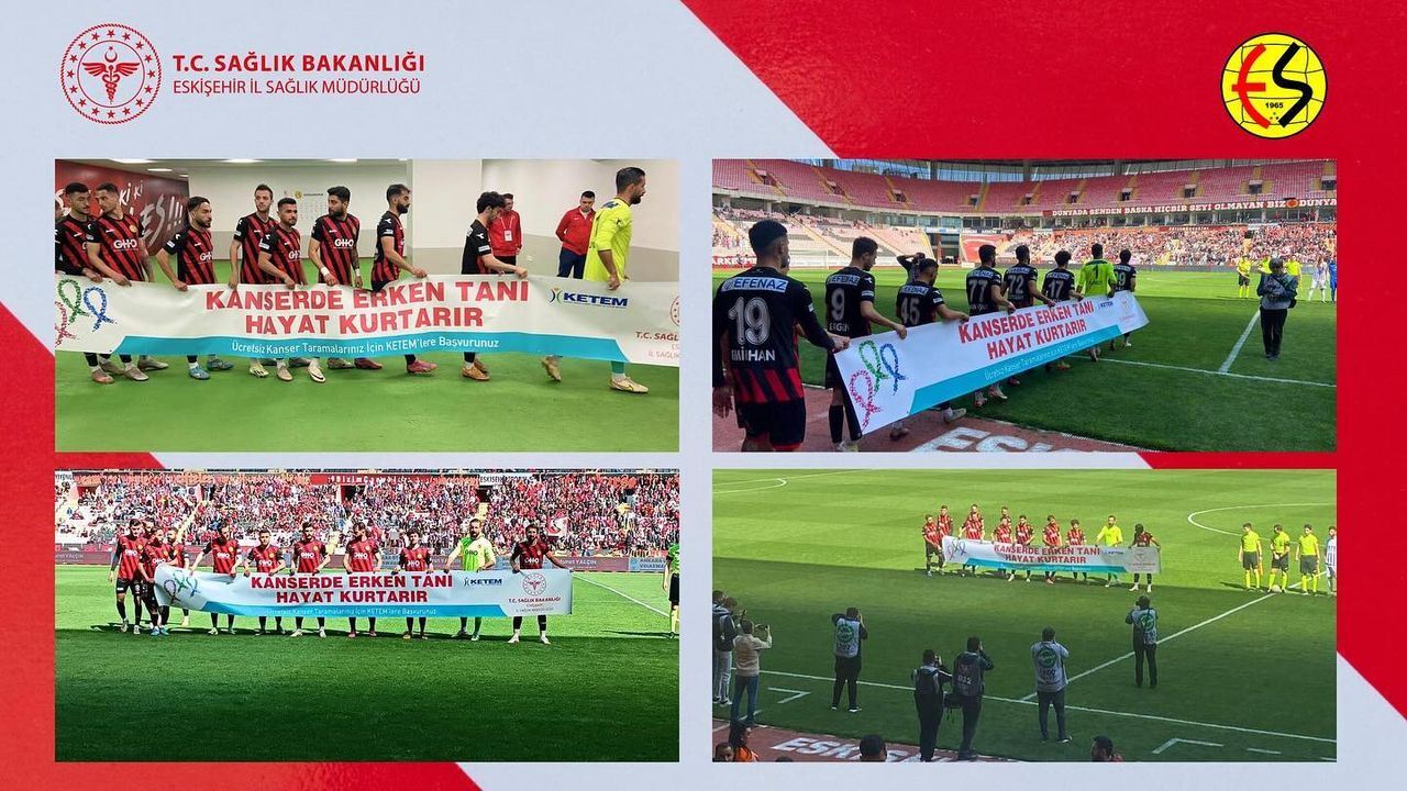 Eskişehir Futbol Takımı Kanserle Mücadelede Farkındalık Yarattı