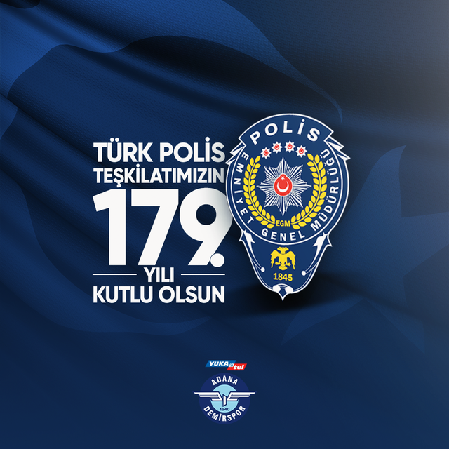 Adana Demirspor, Polis Teşkilatı'nın 179. kuruluş yıl dönümünü kutladı.