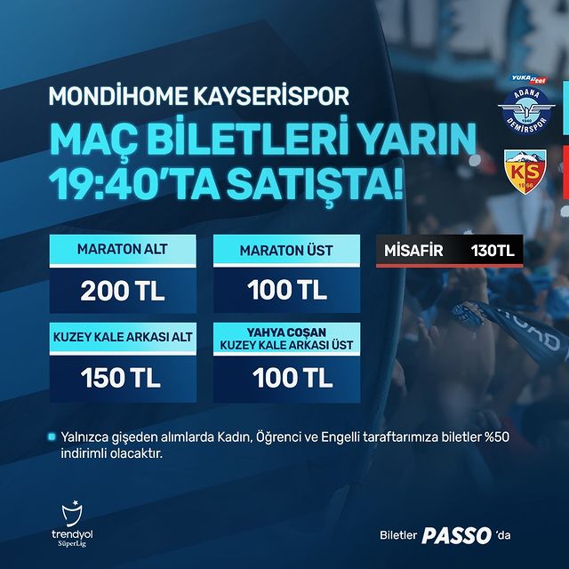 Adana Demirspor ile Kayserispor Süper Lig açısından kritik maça çıkacak!