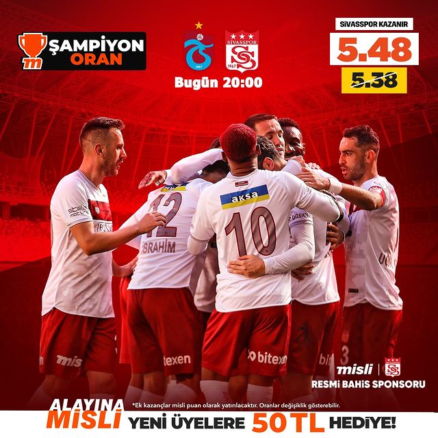 EMS Yapı Sivasspor, Trabzonspor deplasmanında büyük mücadeleye hazırlanıyor