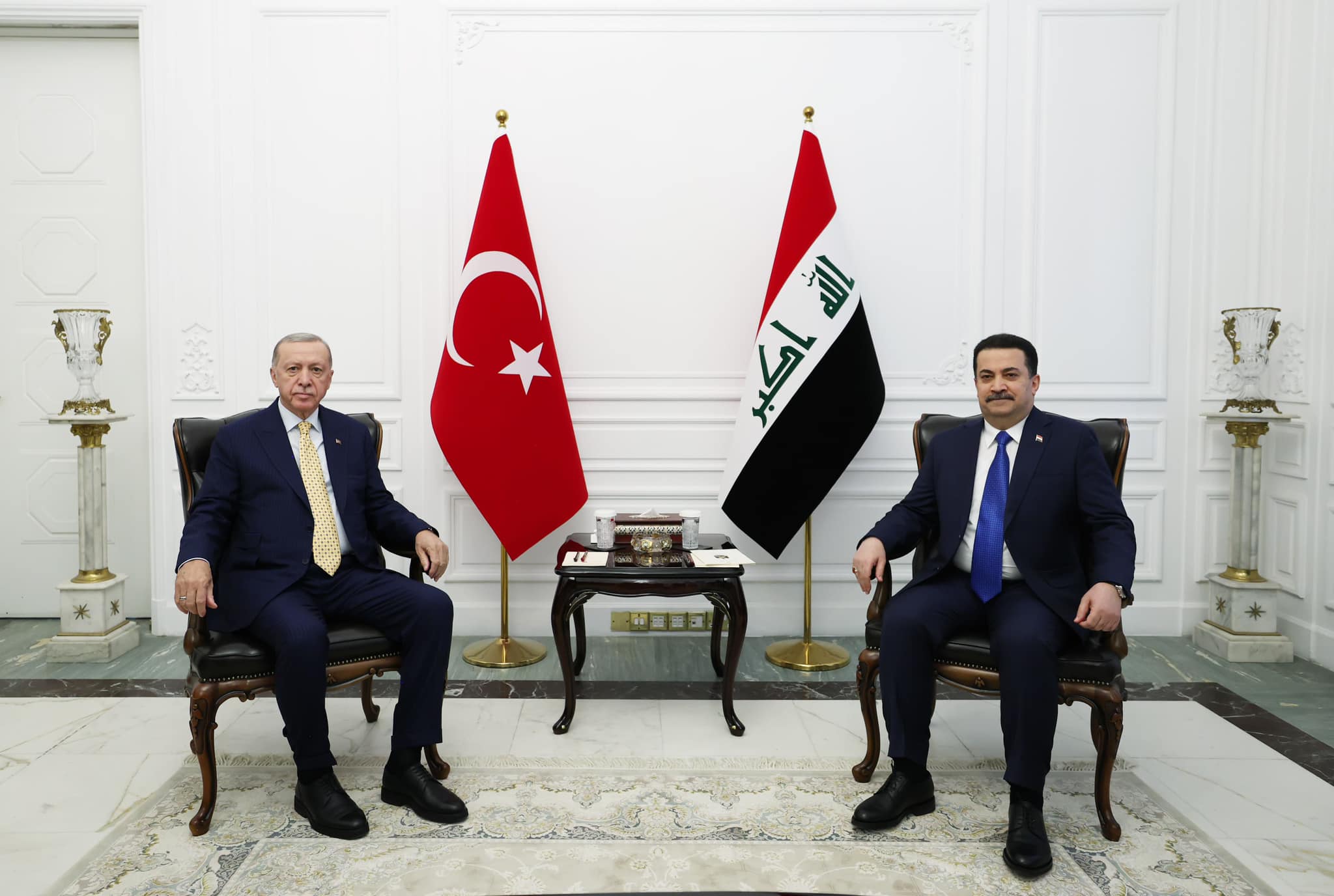 Cumhurbaşkanı Erdoğan, Irak Başbakanı Sudan'la görüştü