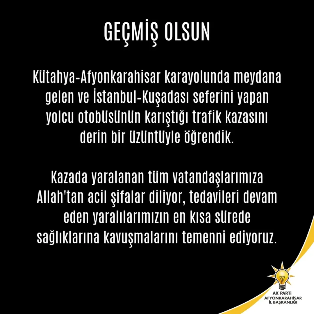 Afyonkarahisar'da meydana gelen trafik kazasında yolcu otobüsü karıştı