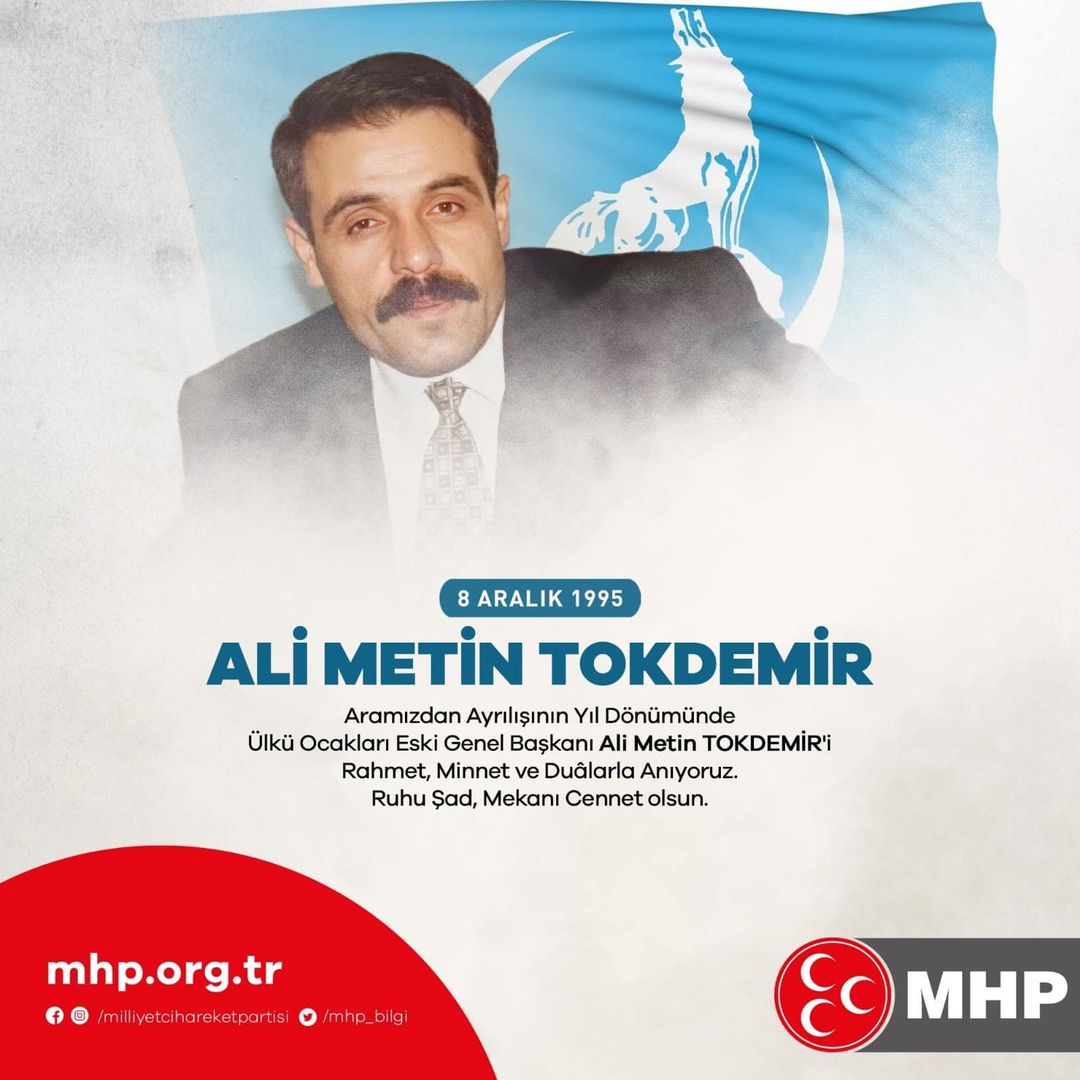 MHP Eskişehir'de Ali Metin Tokdemir'i Anma Mesajı Yayınladı