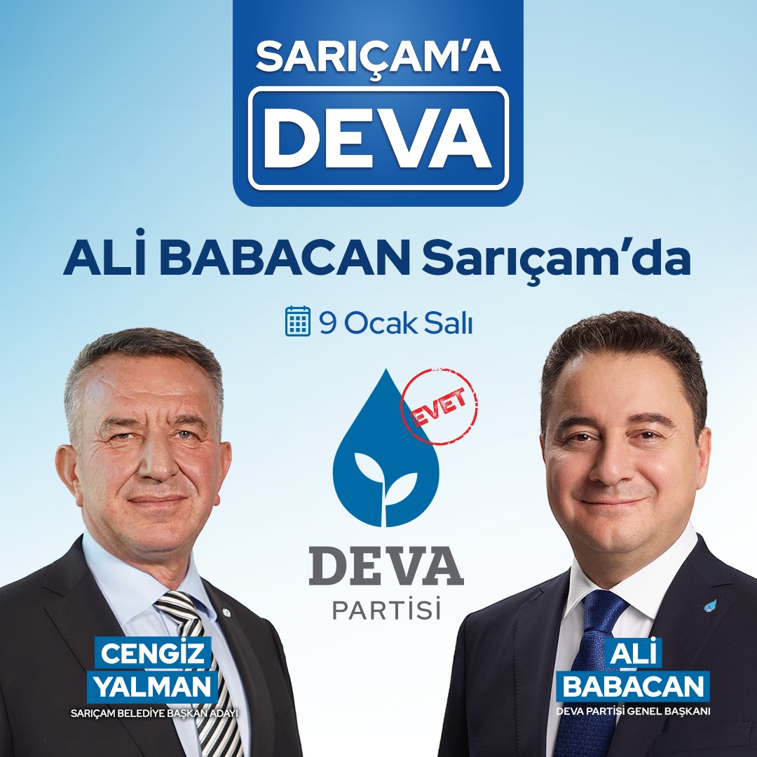 Deva Party Leader Ali Babacan to Campaign in Adana for Local Elections