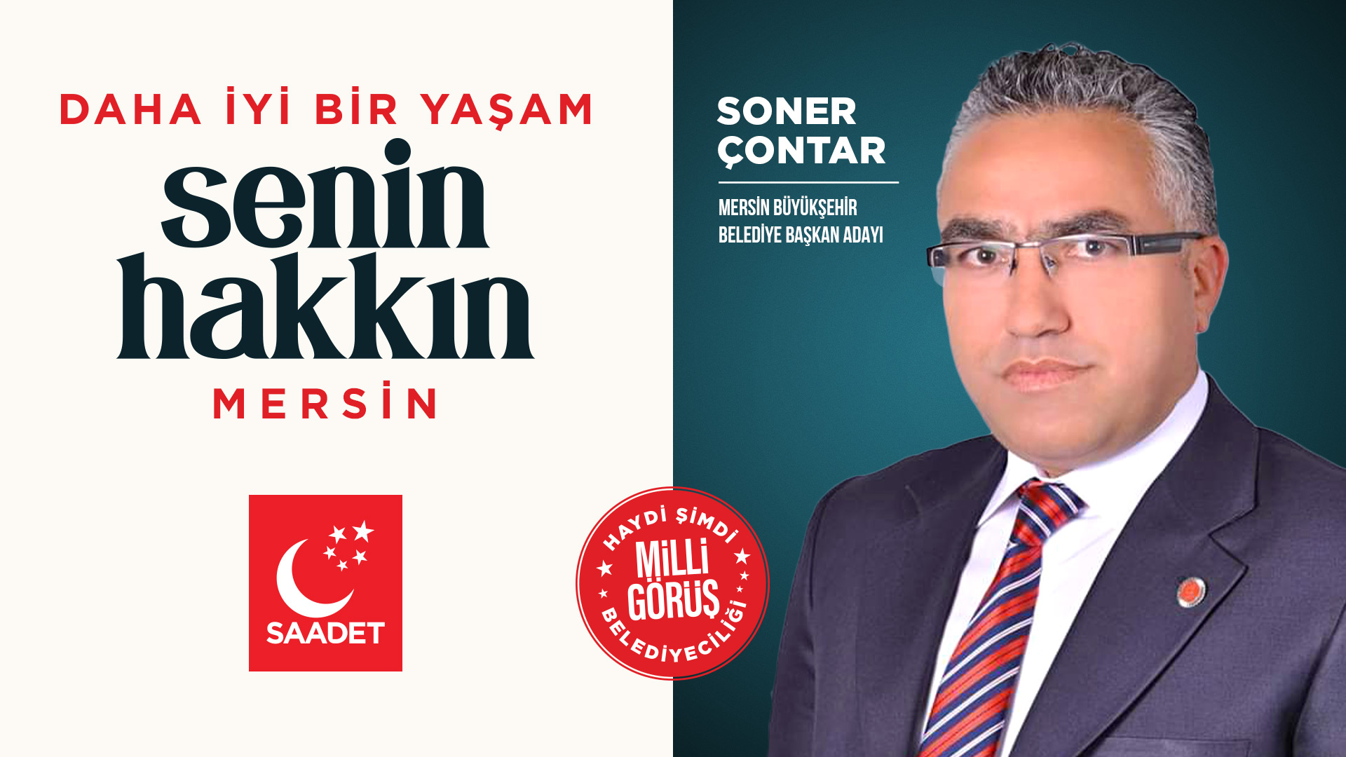 Soner Çontar, Mersin Büyükşehir Belediye Başkanlığı için resmi aday olarak duyuruldu.