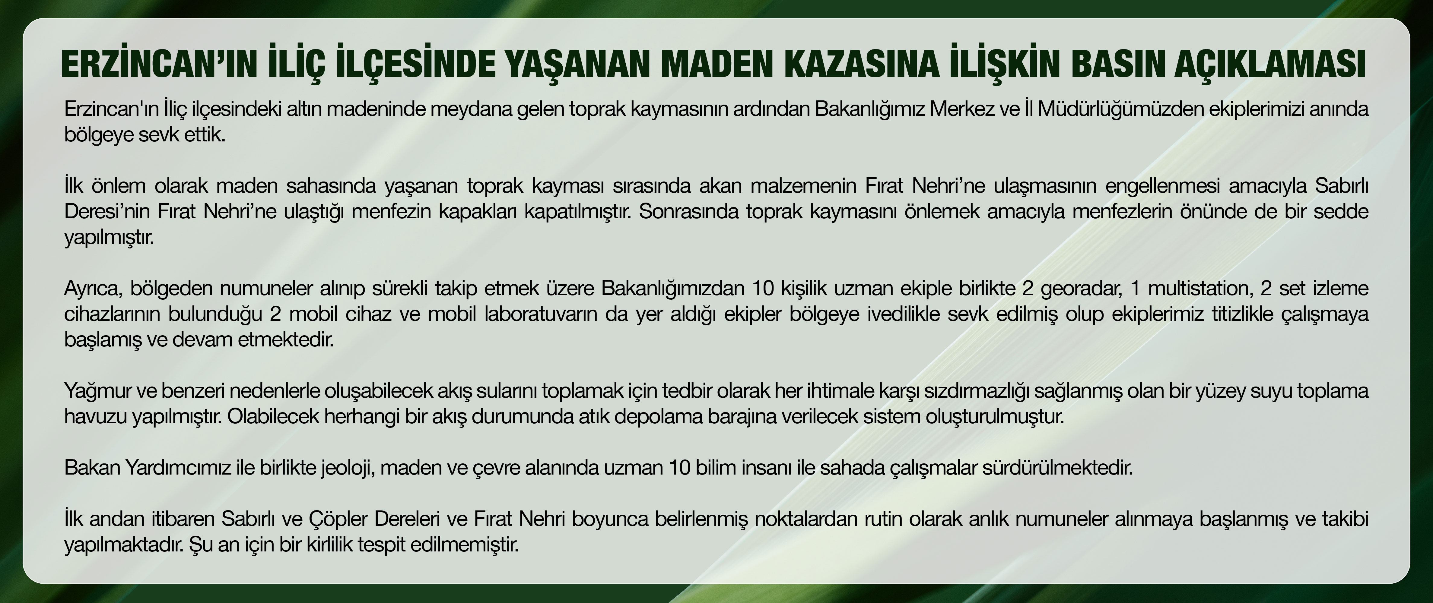 İliç'teki Maden Kazasında Mahsur Kalan İşçiler İçin Kurtarma Çalışmaları Sürüyor