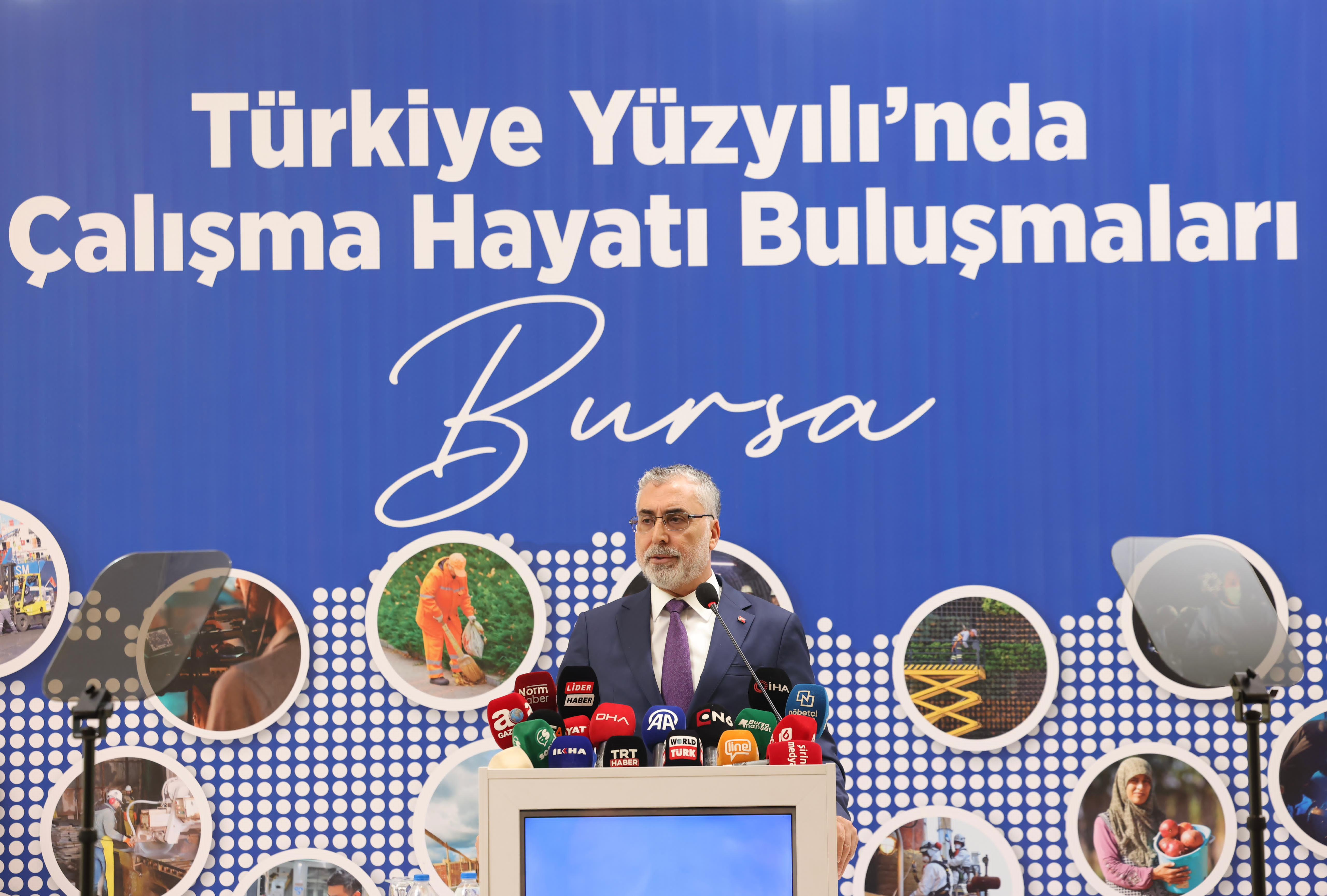 Çalışma ve Sosyal Güvenlik Bakanı Bursa'da Çalışma Hayatı Buluşmaları Programı'na katıldı