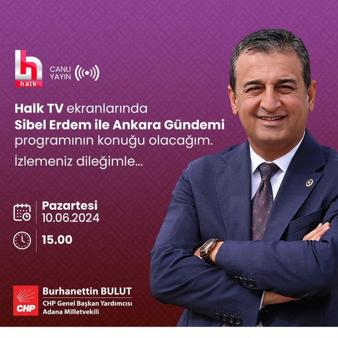 CHP'li Bulut, Halk TV'de Ankara Gündemi'nde