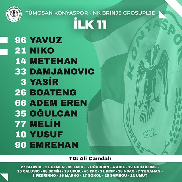 TÜMOSAN Konyaspor, NK Brinje İle Hazırlık Maçına Çıkıyor