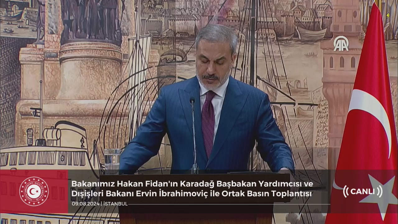 Türkiye Cumhuriyeti Dışişleri Bakanı Hakan Fidan, Karadağ Başbakan Yardımcısı ve Dışişleri Bakanı Ervin İbrahimoviç İle Ortak Bir Basın Toplantısı Düzenledi