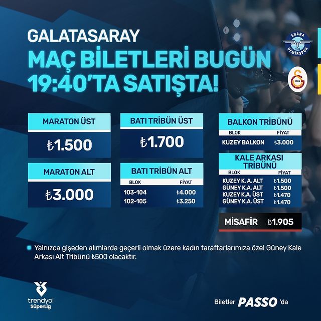 Adana Demirspor, Galatasaray Maçı İçin Taraftarlara Müjde Verdi