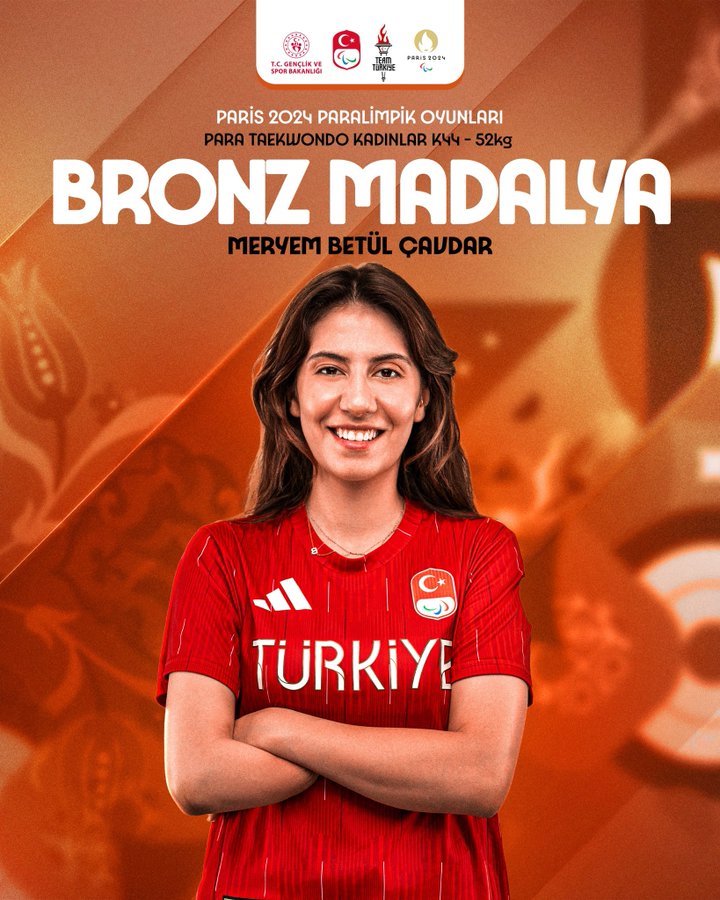 Türkiye'nin Milli Tekvandocusu Meryem Betül Çavdar Paris 2024 Paralimpik Oyunları'nda Bronz Madalya Kazandı