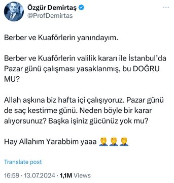 Kuaförlerin Pazar Günleri Çalışma Yasakları Tartışmalara Yol Açtı