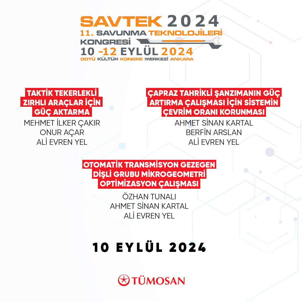 Tümosan, Savunma Teknolojileri Kongresi’nde Üç Bildiri Sunacak