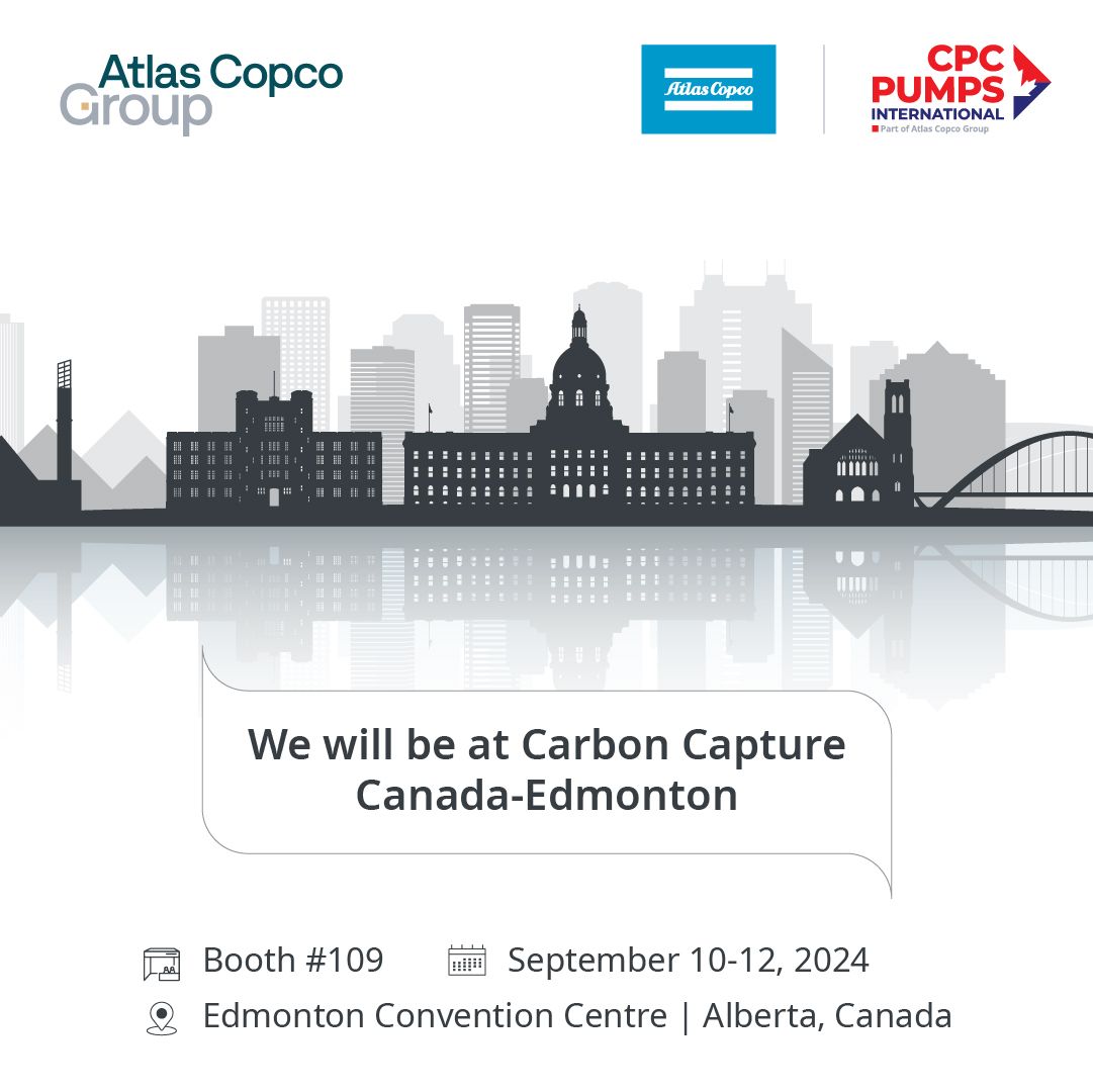 Atlas Copco ve CPC Pumps, Carbon Capture Canada Etkinliğinde Yer Alacak