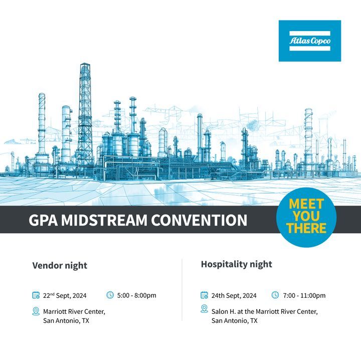 Atlas Copco Gas and Process, 2024 GPA Midstream Association Konferansı'na Hazırlanıyor