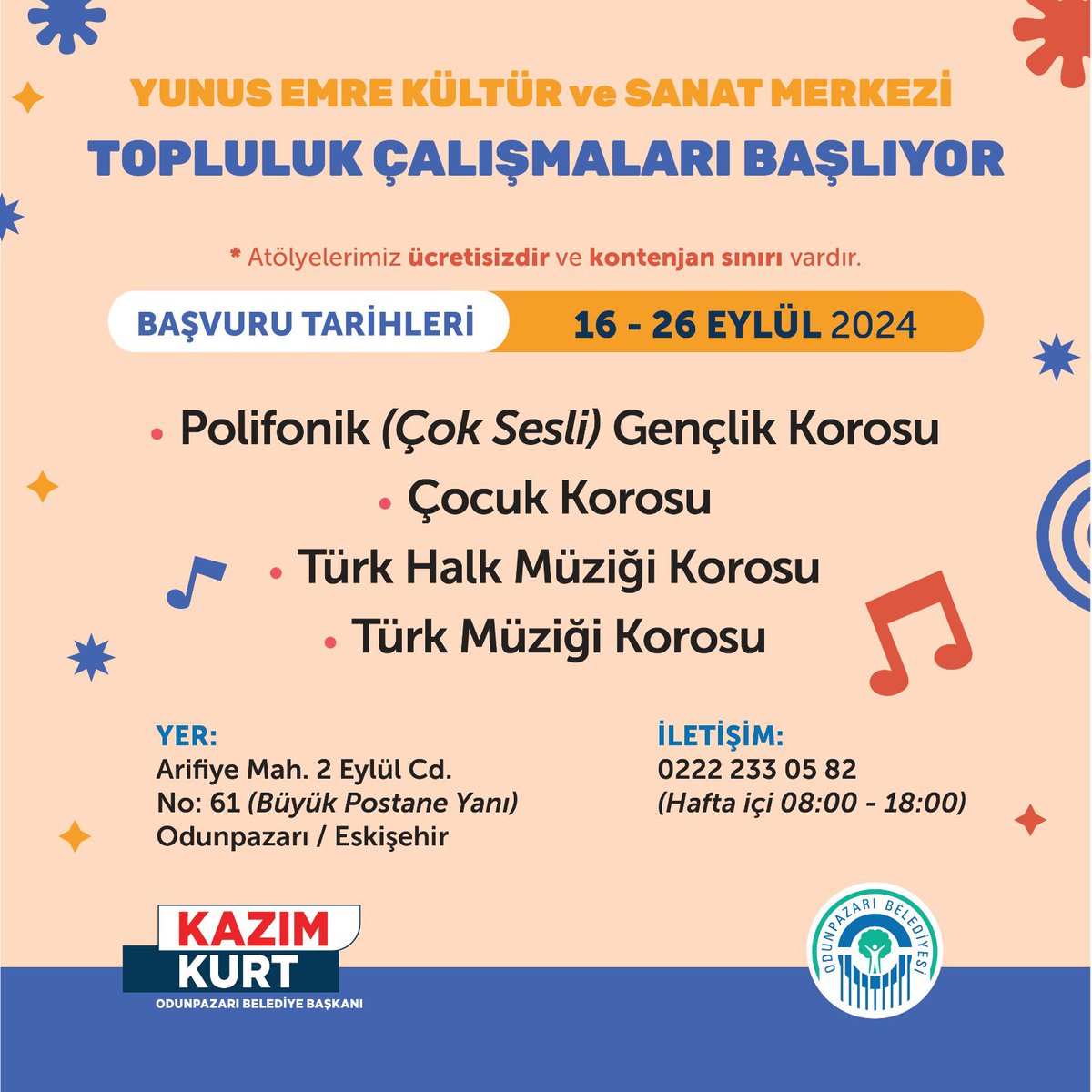 Yunus Emre Kültür ve Sanat Merkezi'nde Müzik Kayıtları Başlıyor