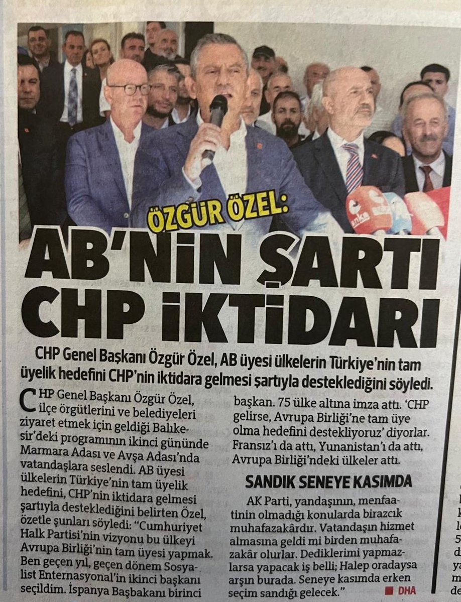 Özgür Özel: Türkiye'nin AB'ye Katılımı CHP İktidarıyla Mümkün Olacak