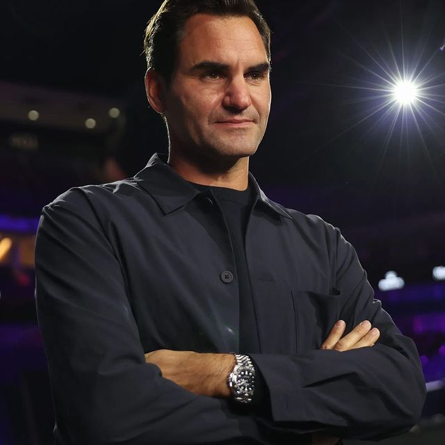 Roger Federer, Rolex GMT-Master II Saatiyle Şıklığını Konuşturuyor