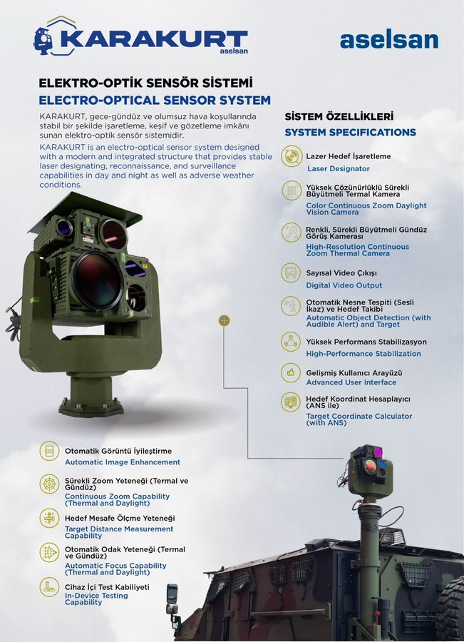 KARAKURT Elektro-Optik Sensör Sistemi Tanıtıldı