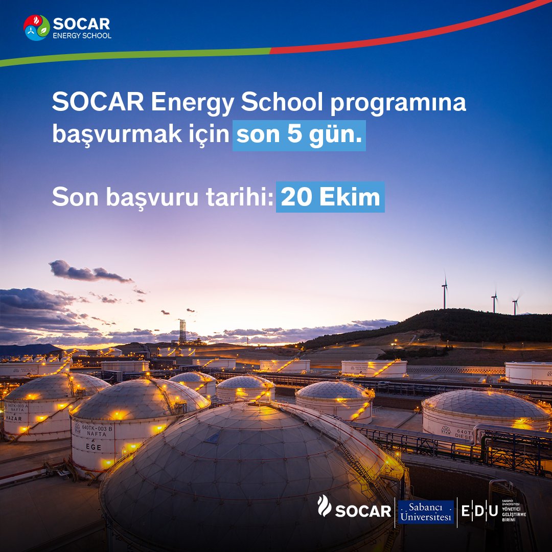 SOCAR Energy School Sertifika Programı İçin Başvurular Devam Ediyor