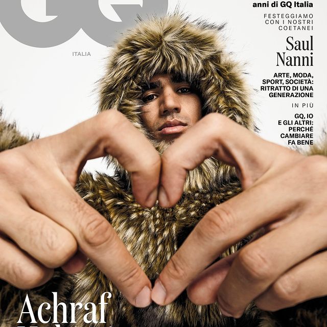 GQ İtalya, Achraf Hakimi'yi Kasım Ayı Kapak Yıldızı Olarak Seçti