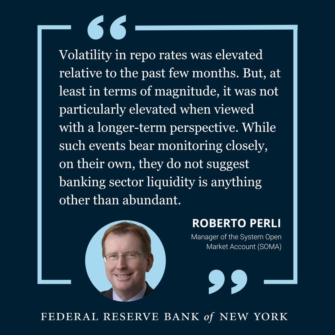 Federal Reserve Bank of New York'un SOMA Yöneticisi Repo Piyasalarındaki Değişimleri Değerlendirdi