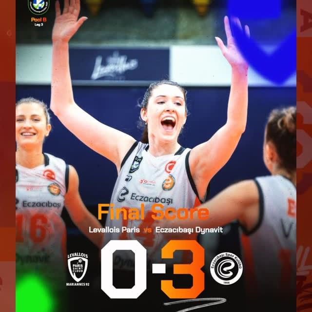 Eczacıbaşı Spor Kulübü, Avrupa Voleybol Ligi'nde Paris'te Rakibini 3-0'lık Sonuçla Geçti