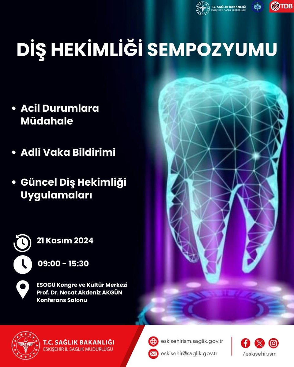 Eskişehir İl Sağlık Müdürlüğü Diş Hekimliği Sempozyumu Düzenliyor