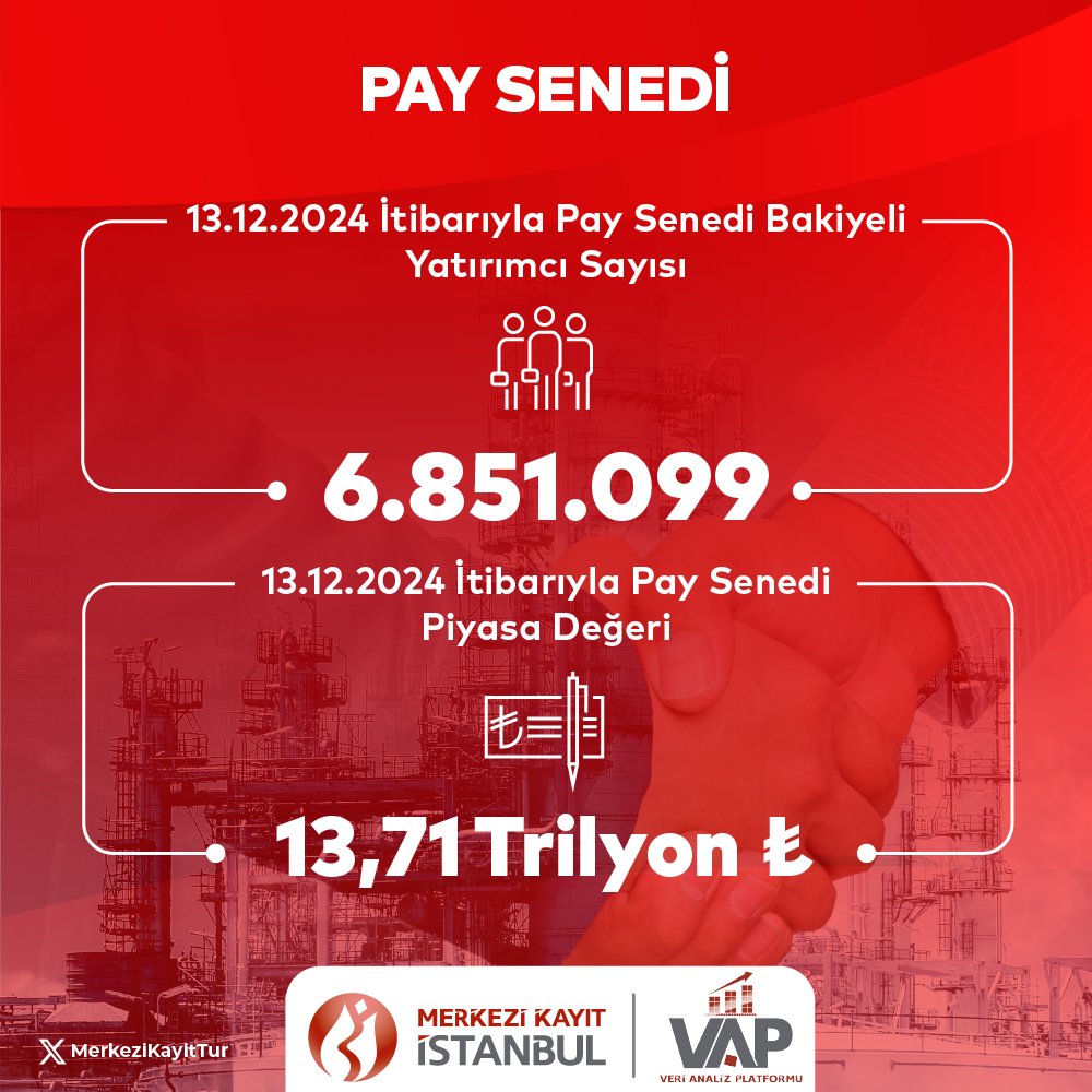 13 Aralık 2024 Pay Senedi Kapanış Verileri Açıklandı