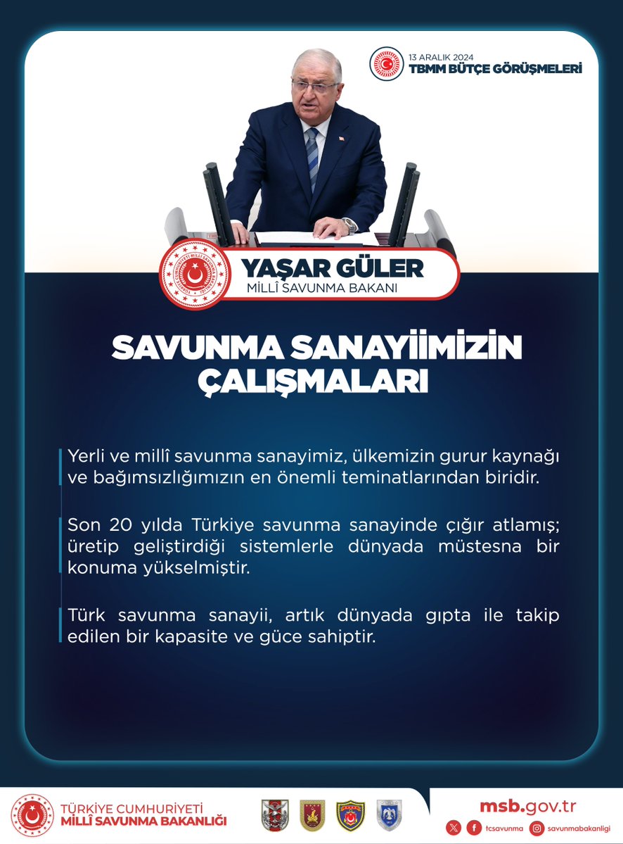 Millî Savunma Bakanı: Türk Savunma Sanayi Küresel Ölçekte Önemli Bir Güce Sahip