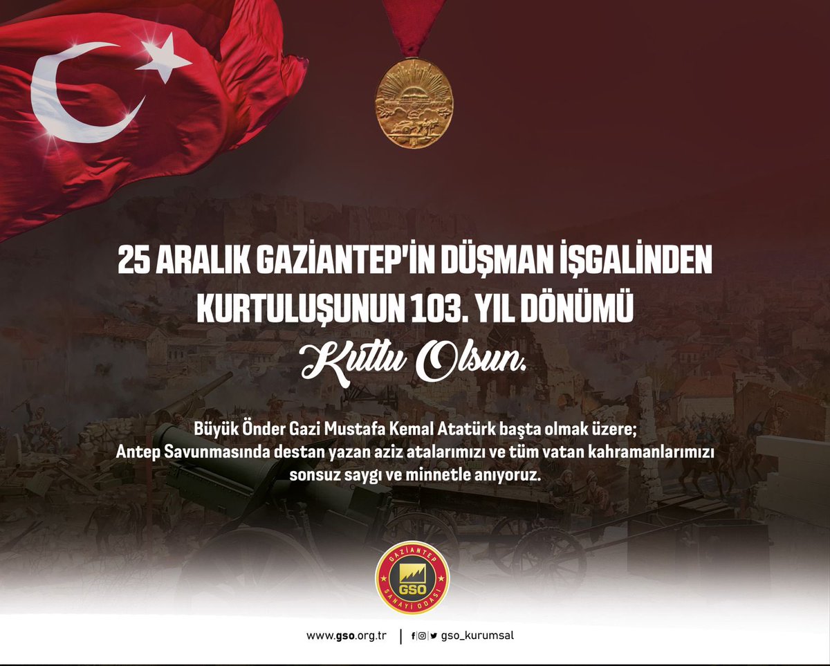 Gazi Şehri Düşman İşgalinden Kurtuluşunun 103. Yılını Kutladı