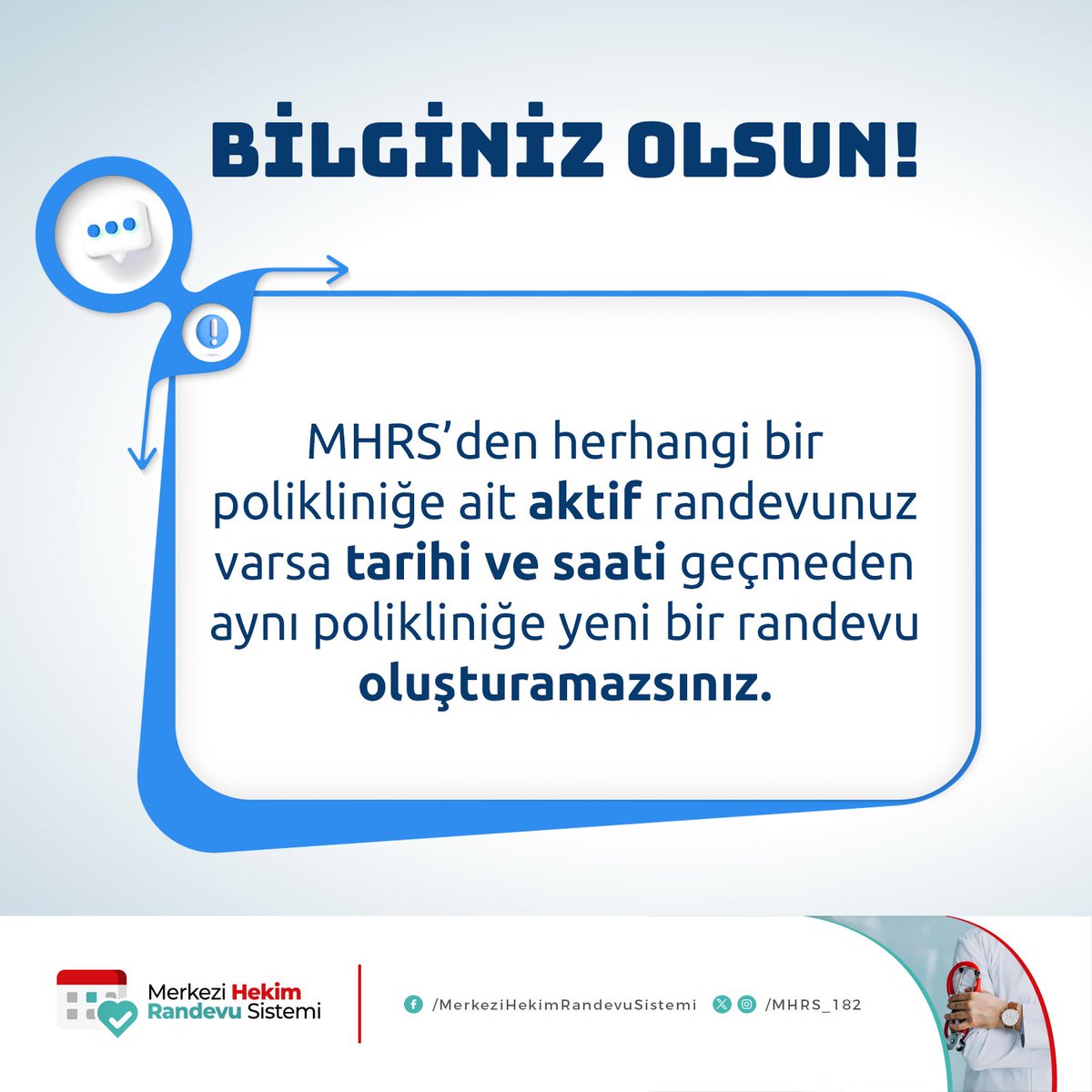 MHRS Randevu Sistemi Uyarısı: Aktif Randevu Varken Yeni Randevu Oluşturulamaz