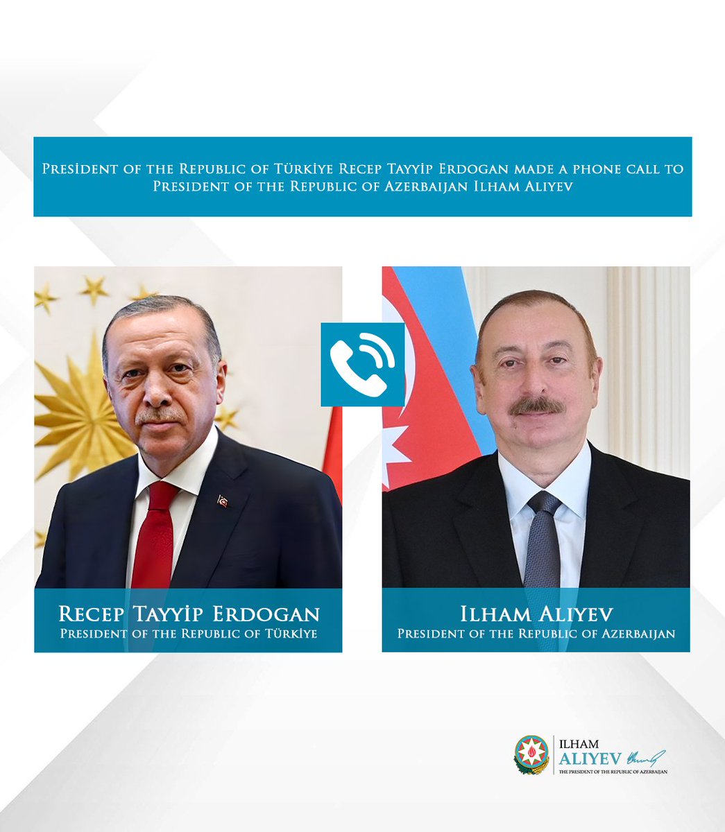 Türkiye Cumhurbaşkanı Recep Tayyip Erdoğan, Azerbaycan Cumhurbaşkanı İlham Aliyev ile Telefonda Görüştü