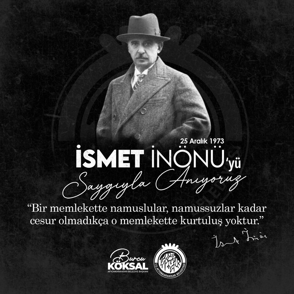 Cumhuriyetimizin Kurucusu İsmet İnönü Anıldı