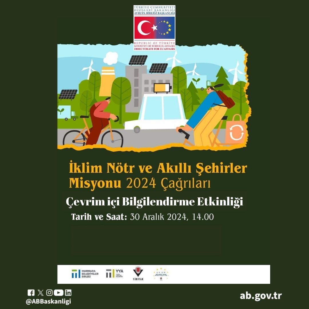 Marmara Belediyeler Birliği ve TÜBİTAK İklim Nötr ve Akıllı Şehirler İçin Çağrılar Düzenliyor