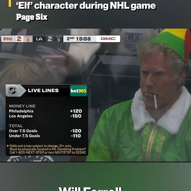 Will Ferrell, 'Elf' Kostümüyle NHL Maçına Katıldı