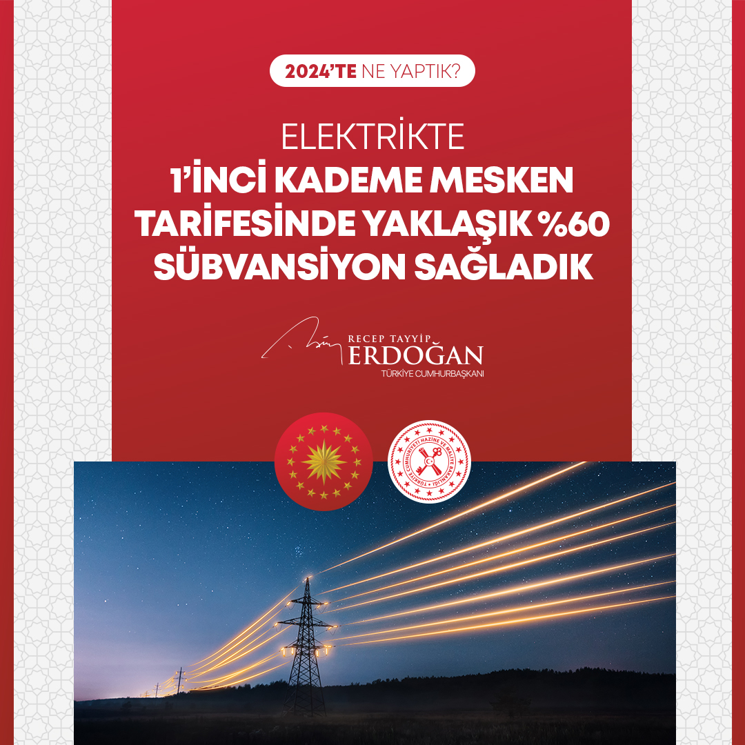 Türkiye'de Elektrik Tarifelerinde Sübvansiyon Uygulaması Başladı