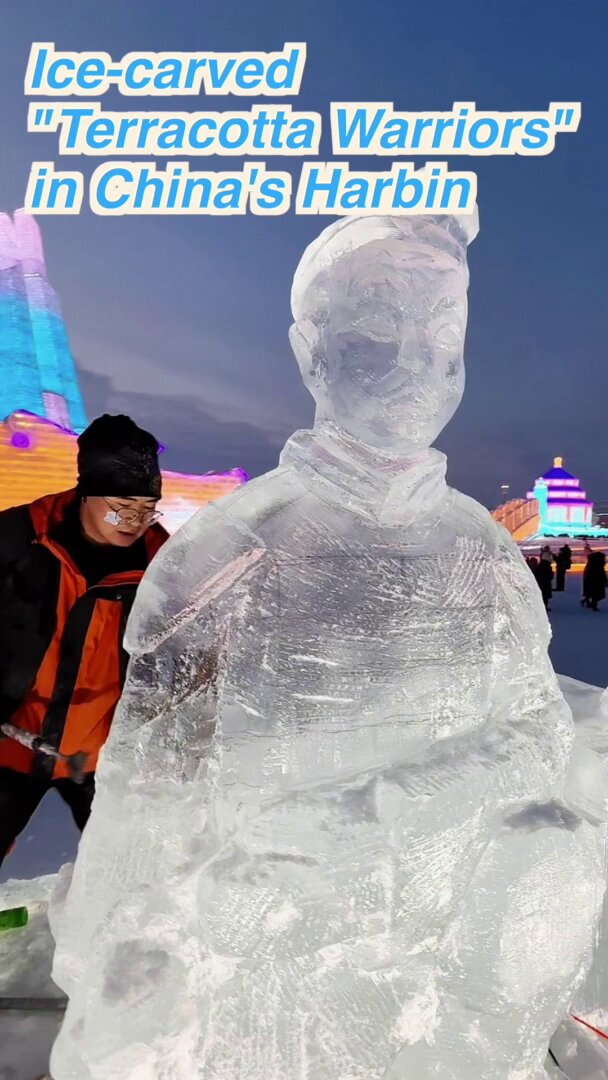 Heilongjiang Eyaleti'nde Buz Heykelleri Yapılmaya Başlandı