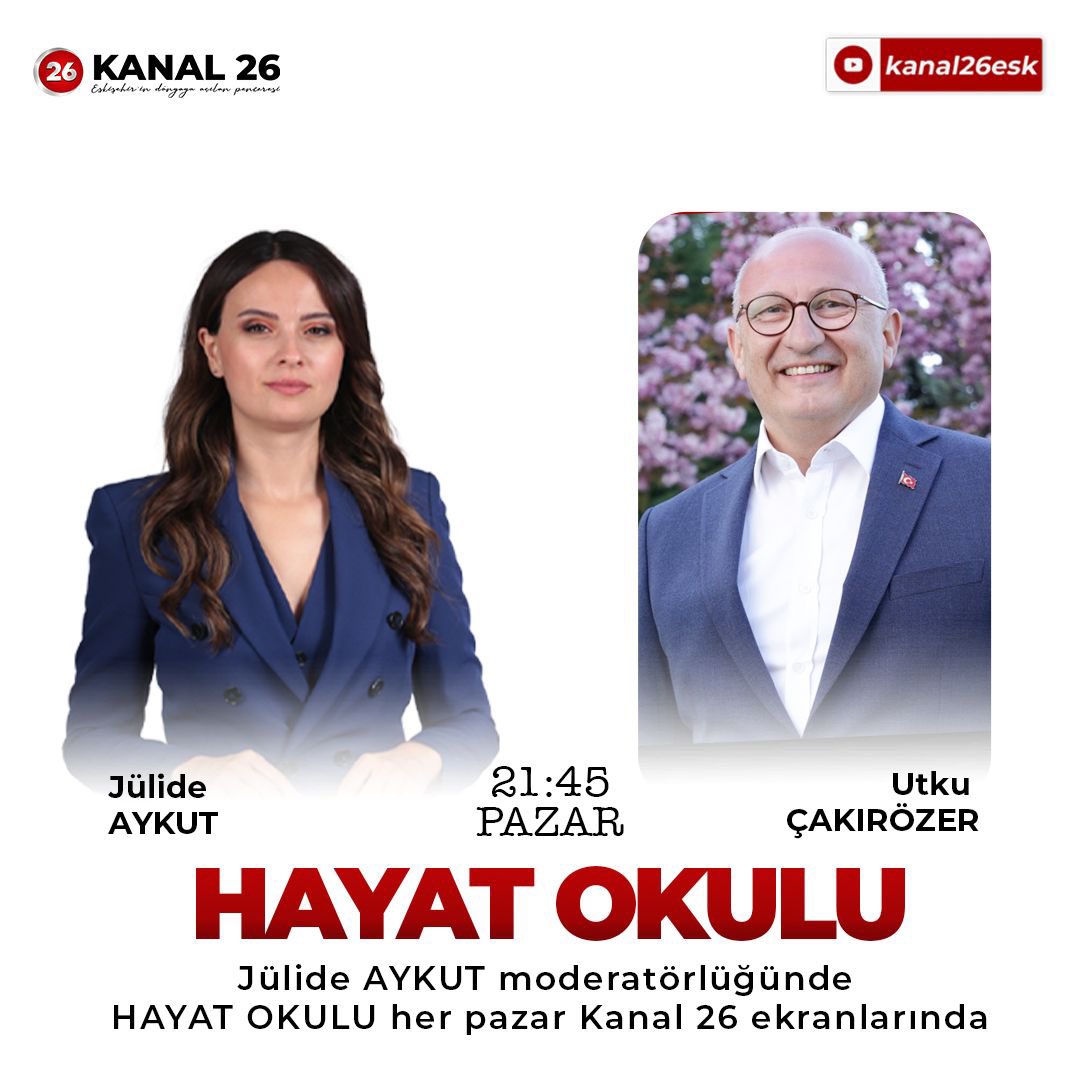 CHP Eskişehir Milletvekili Utku Çakırözer, Bir Programa Konuk Olacak