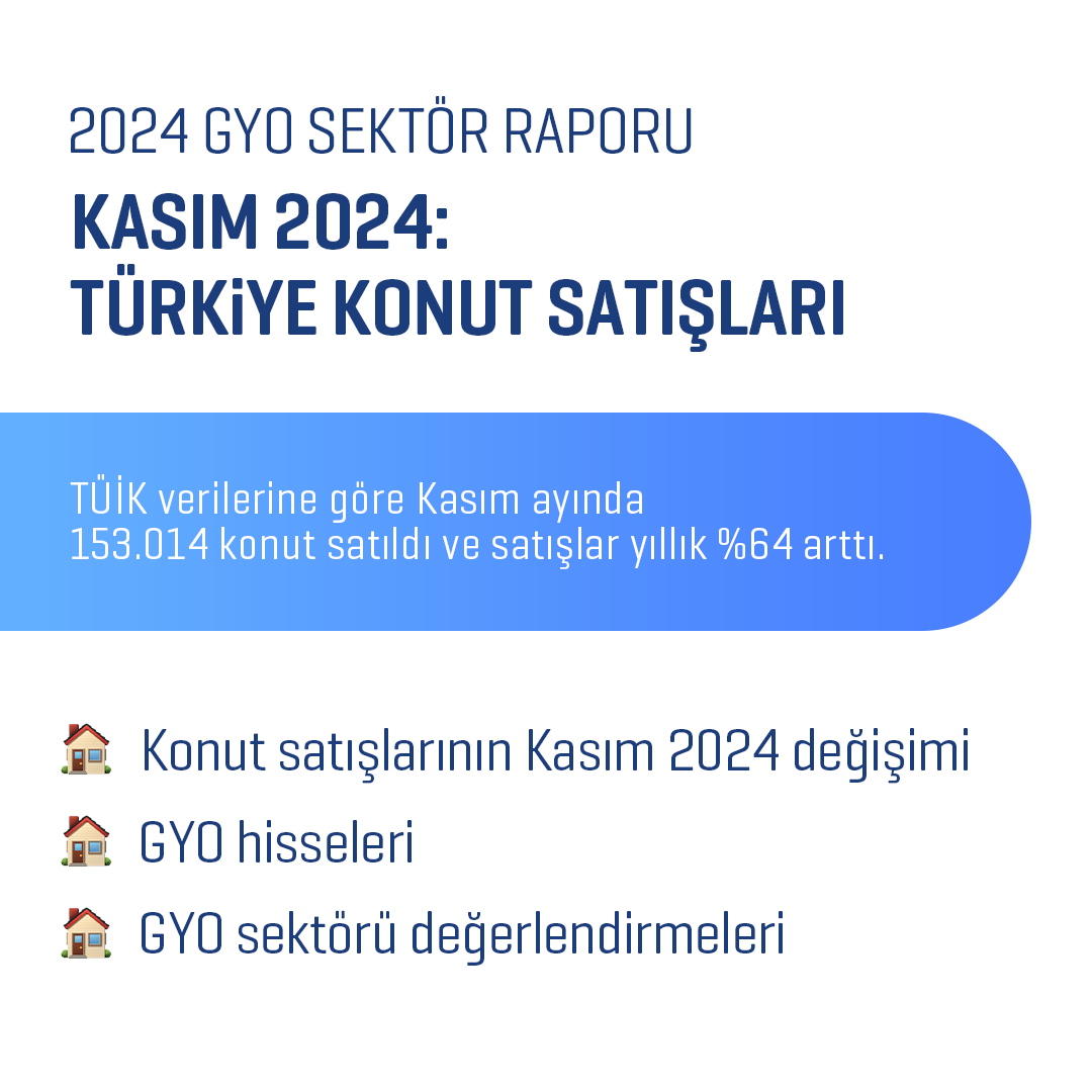 Araştırma Ekibi Türkiye'deki Konut Satışları ve GYO Sektörünü İnceledi