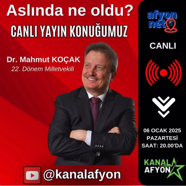 Dr. Mahmut Koçak'tan İzleyicilere Özel Canlı Yayın Daveti!