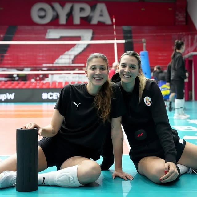 Galatasaray Voleybol Takımı, Olympiacos Piraeus ile maç öncesi çalışmalarını sürdürüyor