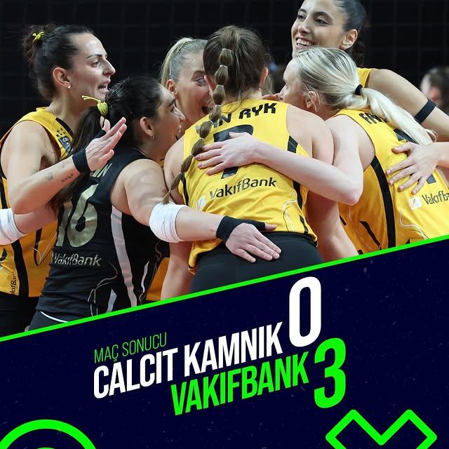 VakıfBank Kadın Voleybol Takımı Calcit Kamnik'i Yendi