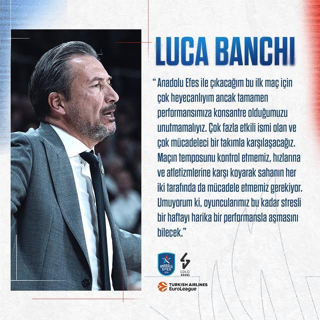 Başantrenör Luca Banchini: Anadolu Efes'in Performansından Memnunum