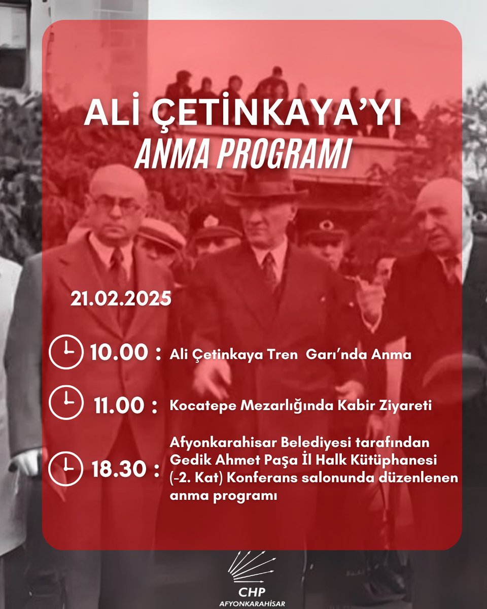 Büyük Devlet Adamı Ali Çetinkaya, Vefatının 76. Yıl Dönümünde Anıldı